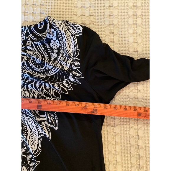 JM Collections Dress Stylish Black & White Holiday Party Dressy Size 1X Stretchy - Picture 11 of 12